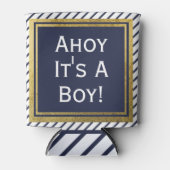 Ahoy is een klein Baby shower Blikjeskoeler (Voorkant)