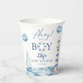 Ahoy is een klein Baby shower Papieren Bekers