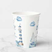Ahoy is een klein Baby shower Papieren Bekers (Rechts)