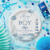 Ahoy is een klein Baby shower Papieren Bordje (Feest)