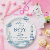 Ahoy is een klein Baby shower Papieren Bordje (Feest)