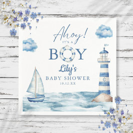 Ahoy is een klein Baby shower Servet