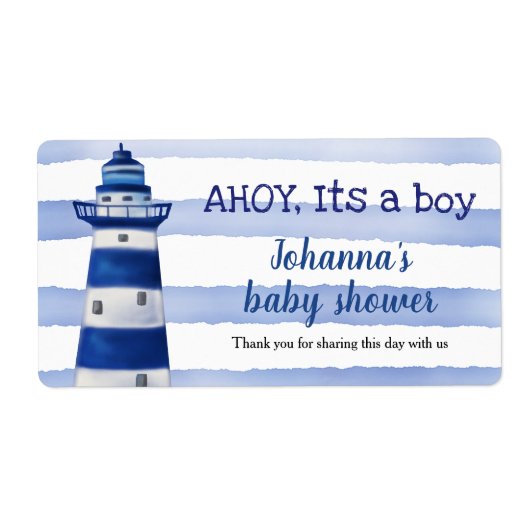 Ahoy is een padvinder | Nautisch Baby shower Etiket (Voorkant)