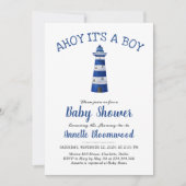 Ahoy is een padvinder | Nautisch Baby shower Kaart (Voorkant)