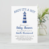 Ahoy is een padvinder | Nautisch Baby shower Kaart (Staand voorkant)