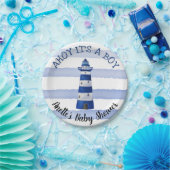 Ahoy is een padvinder | Nautisch Baby shower Papieren Bordje (Feest)