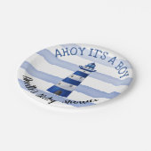 Ahoy is een padvinder | Nautisch Baby shower Papieren Bordje (Gekanteld)