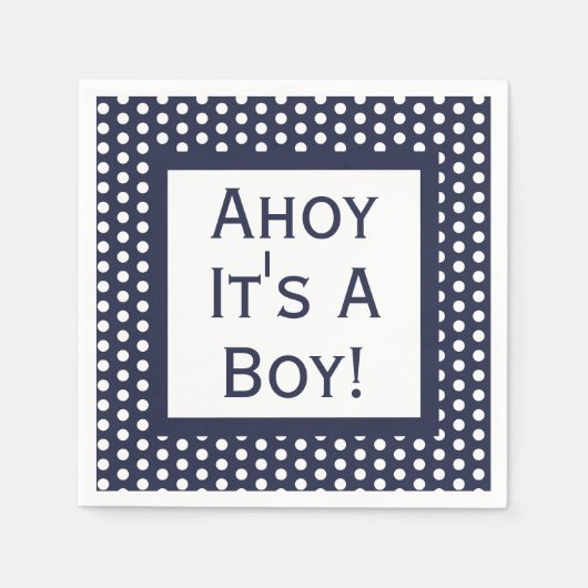 Ahoy is een padvinder van een jongen poka servet (Voorkant)