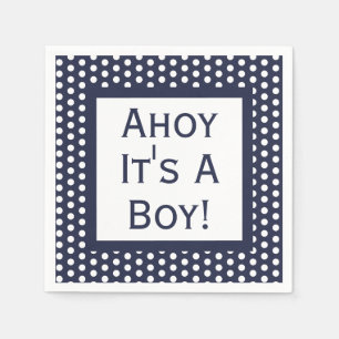 Ahoy is een padvinder van een jongen servet