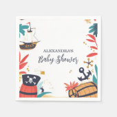 Ahoy is een piratenschip nautisch Baby shower Servet (Voorkant)