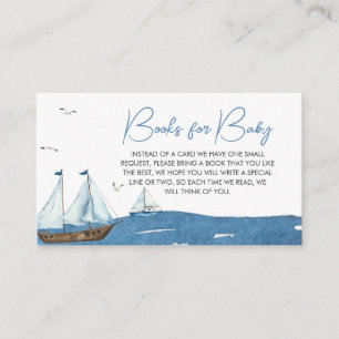 Ahoy It’s A Boy Nautical Books voor Baby Informatiekaartje