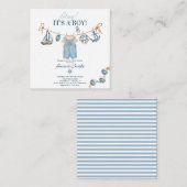 Ahoy It's a Boy Baby Shower Informatiekaartje (Voorkant / Achterkant)