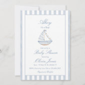 Ahoy It's A Boy Baby Shower Invitation Card Kaart (Voorkant)