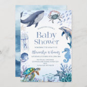 Ahoy! It's a Boy Baby Shower Party Kaart (Voorkant / Achterkant)