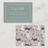 Ahoy It's a Boy Nautical Baby Shower  Informatiekaartje (Voorkant / Achterkant)