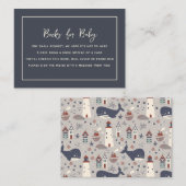 Ahoy It's a Boy Nautical Baby Shower  Informatiekaartje (Voorkant / Achterkant)