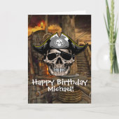 Ahoy, Jonge Piraten Verjaardag Kaart (Voorkant)