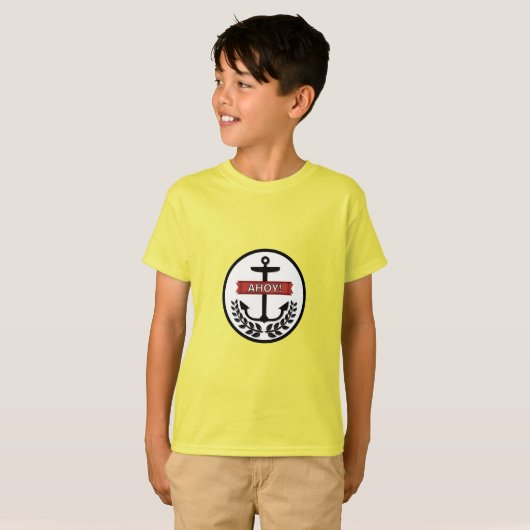 Ahoy - Kids' Basic T-Shirt (Voorkant volledig)