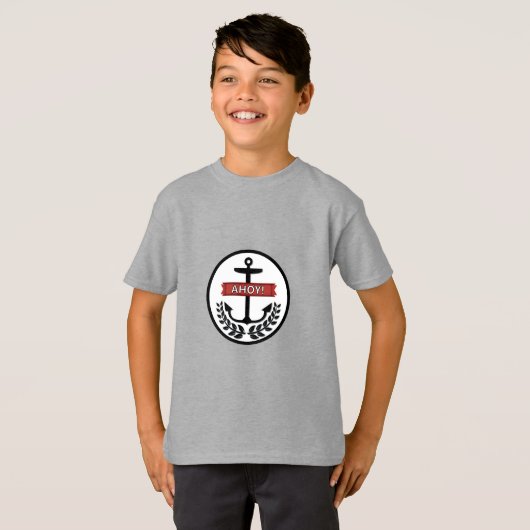 Ahoy - Kids' Basic T-Shirt (Voorkant volledig)