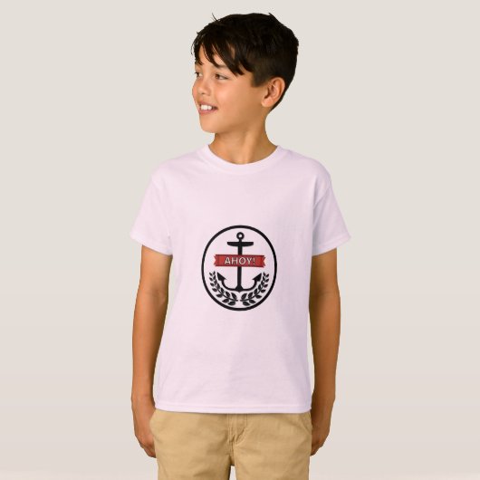 Ahoy - Kids' Basic T-Shirt (Voorkant volledig)