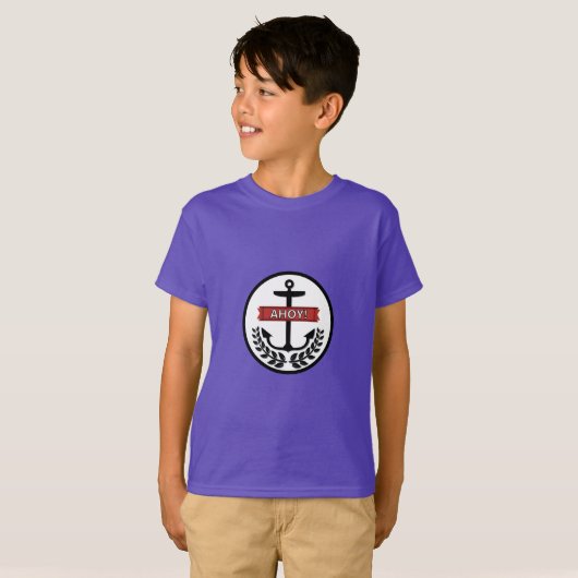 Ahoy - Kinderen Basic T-Shirt (Voorkant volledig)