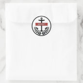 Ahoy - Klassieke ronde Sticker, glanzend Sticker (Tas)