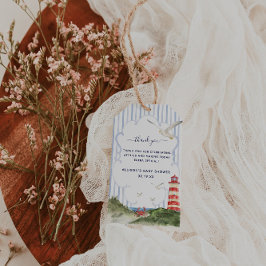 Ahoy Little Sailor Baby shower Bedankt Cadeaulabel