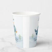 Ahoy Little Sailor Birthday Cup | Nautische walvis Papieren Bekers (Rechts)