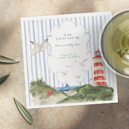 Ahoy Little Sailor Nautical Baby shower Servet