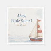 Ahoy Little Sailor | Nautisch verjaardagsfeest Servet (Voorkant)
