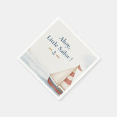 Ahoy Little Sailor | Nautisch verjaardagsfeest Servet (Hoek)