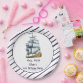 Ahoy maat Nautical children jarig Papieren Bordje (Feest)