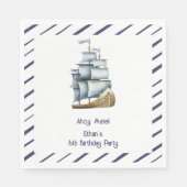 Ahoy maat Nautical children jarig Servet (Voorkant)