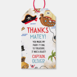 Ahoy maatje Piraat BEDANKT MAATJE! Cadeaulabel