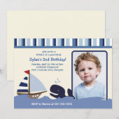 Ahoy Mate 5x7 Birthday Fotouitnodiging Kaart (Voorkant / Achterkant)