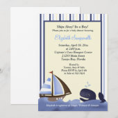 Ahoy Mate Blue Whale Baby shower 5x7 Kaart (Voorkant / Achterkant)