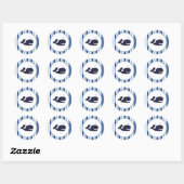 Ahoy Mate Blue Whale Envelope Seals / Toppers 20 Ronde Sticker (Vel)