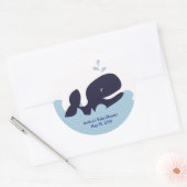AHOY MATE Blue Whale Favor Stickers gepersonalisee (Envelop)