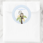 Ahoy Mate Monkey Favor Stickers 3-inch (Tas)