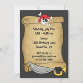 Ahoy Mate! Pirate Skull op Crossbones Rode verjaar Kaart (Achterkant)