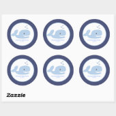 Ahoy Mate Whale Favor Stickers 3 inch (Vel)