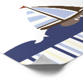 Ahoy Mate Whale Personalized Baby shower Banner Poster (Hoek)