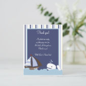 Ahoy Mate White Whale 4x5 Flat Bedankkaart (Staand voorkant)