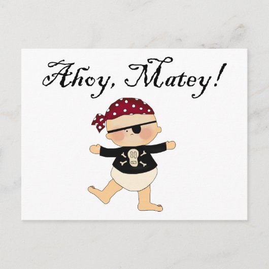 Ahoy Matey Baby Pirate Briefkaart (Voorkant)