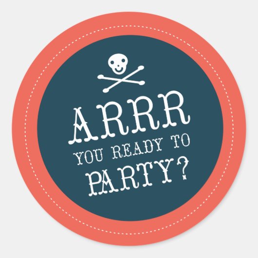 Ahoy Matey Birthday Stickers (Voorkant)