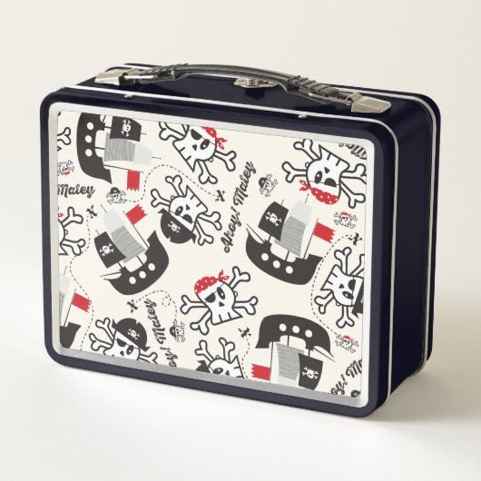 Ahoy Matey. Cartoon Pirate Skull en Fun Adventure (Achterkant)