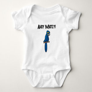 Ahoy Matey Piraat Papegaai Cartoon, Grappige Ara V Romper