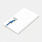 Ahoy Matey Piraat Papegaai Cartoon, Grappige Macaw Post-it® Notes (Schuin)