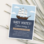 Ahoy Matey Pirate Boy Verjaardag Kaart
