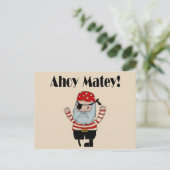 Ahoy Matey Pirate Briefkaart (Staand voorkant)